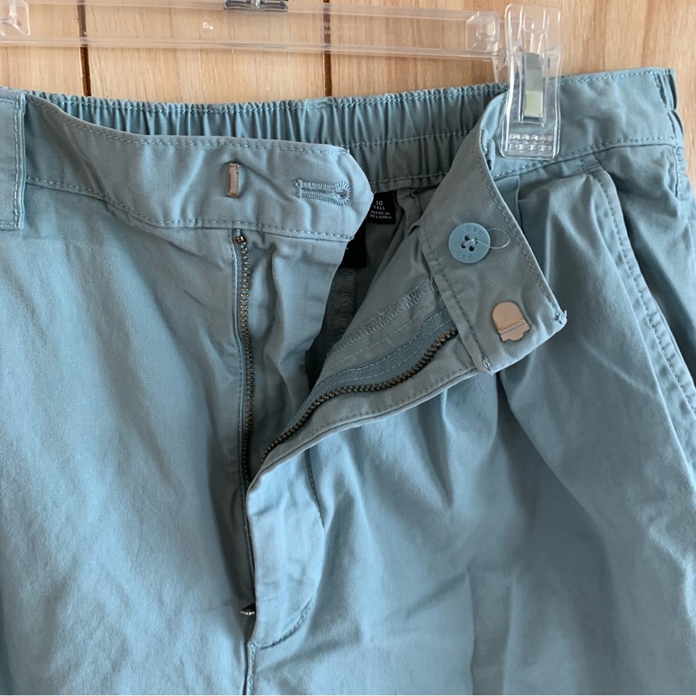 Gap TALL Mineral Blue High Rise Pleated Khakis - Picture 10 of 14